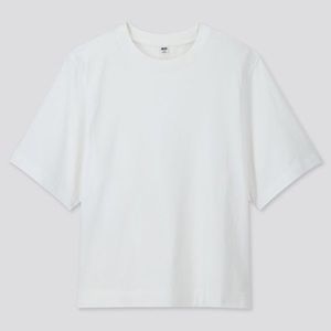 Uniqlo Cropped Crew Neck Short Sleeve T-Shirt